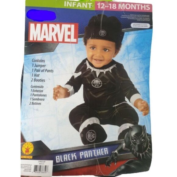 Marvel Black Panther Infant Costume 12-18 Months 5 piece Set NWT - Picture 5 of 6